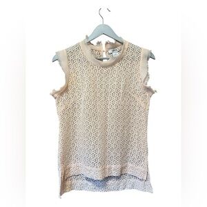 Pinky Lace Sleeveless Top – Size Large